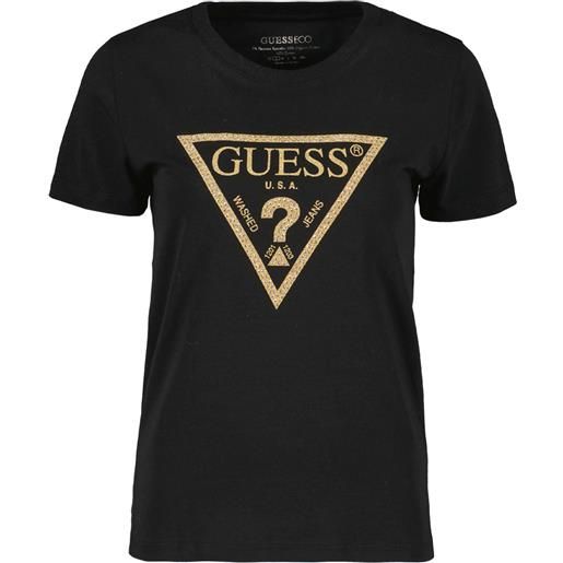 GUESS t-shirt logo gold donna