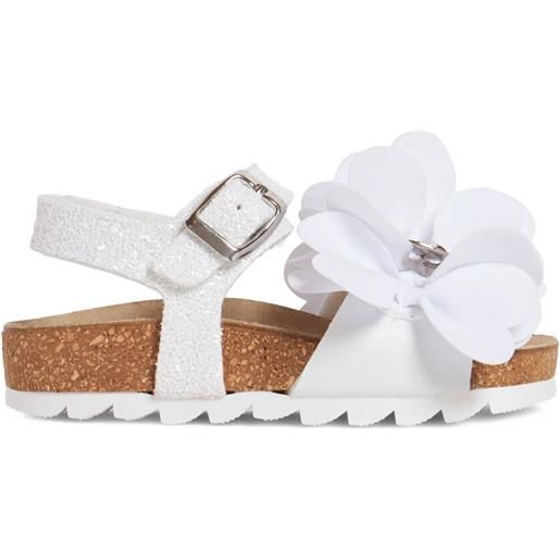 MONNALISA sandali con fiore e glitter