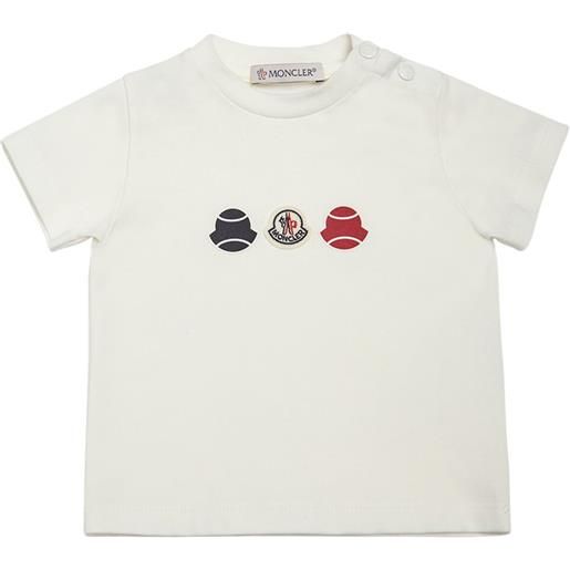 MONCLER t-shirt in jersey di cotone stretch con logo