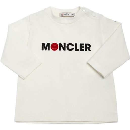 MONCLER t-shirt in jersey di cotone stretch con logo