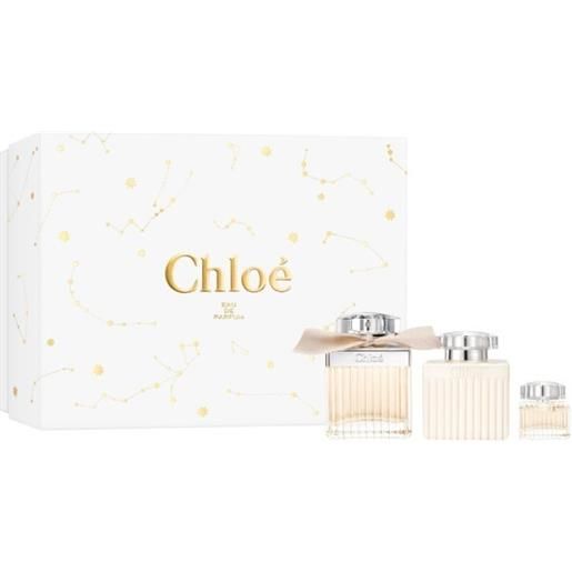 Chloe chloé eau de parfum 75 ml + 5 ml + body lotion cofanetto