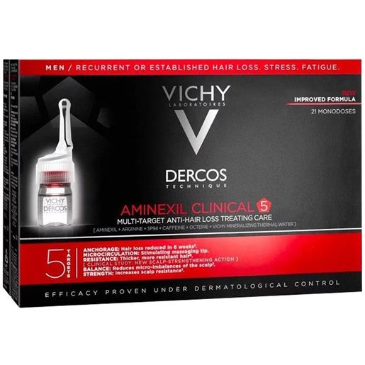 Vichy dercos aminexil intensive 5 trattamento in fiale anticaduta uomo 42 pz