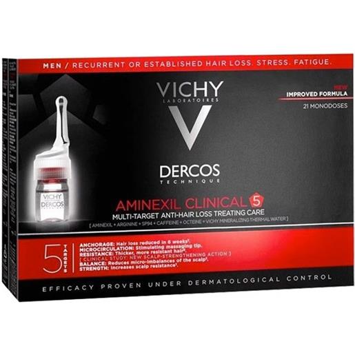 Vichy dercos aminexil intensive 5 trattamento in fiale anticaduta uomo 21 pz