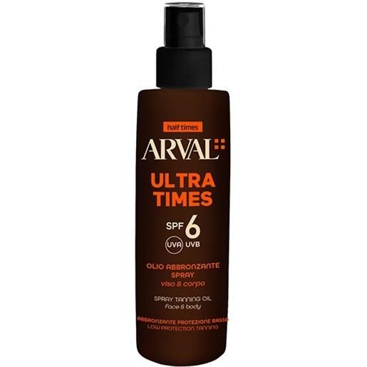 Arval ultra times olio abbronzante spray spf 6 125ml
