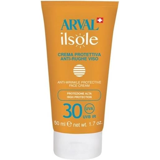 Arval ilsole crema protettiva antirughe viso spf 30 50ml