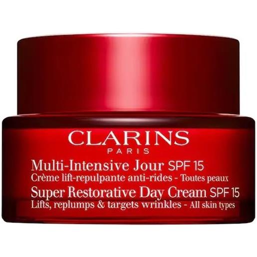 Clarins multi-intensive jour spf15 crema antirughe giorno per tutti i tipi di pelle 50 ml