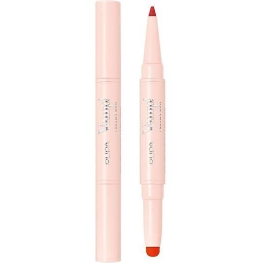 Pupa vamp!Creamy duo matita labbra contouring & rossetto brillante 011 orange red