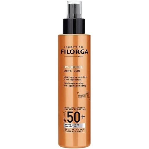 Filorga uv-bronze body spf50+ spray solare anti-età nutri-rigenerante 150 ml