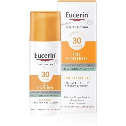 Eucerin sun gel-cream oil control tocco secco spf30 crema solare viso leggera per pelle grassa 50 ml