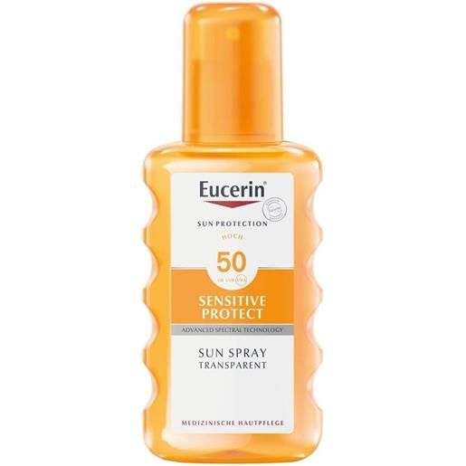 Eucerin sun spray transparent spf50+ lozione solare spray leggera per il corpo 200 ml