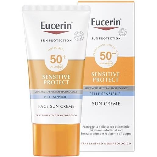 Eucerin sensitive protect face sun creme spf50+ crema solare viso pelle sensibile 50 ml