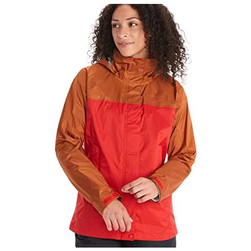 Marmot donna wm's precip eco jacket, giacca antipioggia rigida, impermeabile ultraleggera, antivento, impermeabile, traspirante, marrone (copper), m
