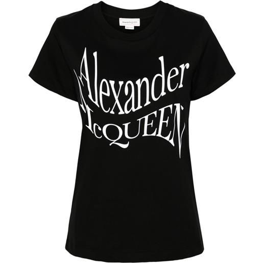 Alexander McQueen t-shirt con stampa - nero