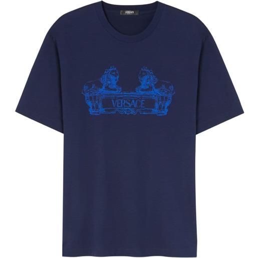 Versace t-shirt cartouche - blu