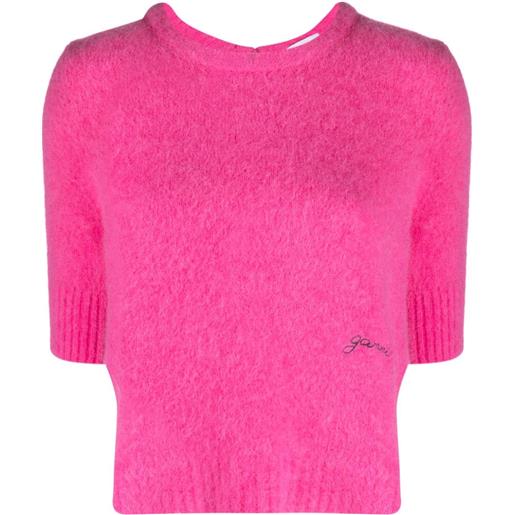 GANNI maglione aperto sul rétro - rosa