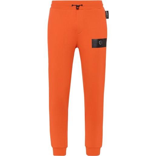 Plein Sport pantaloni sportivi con coulisse - arancione