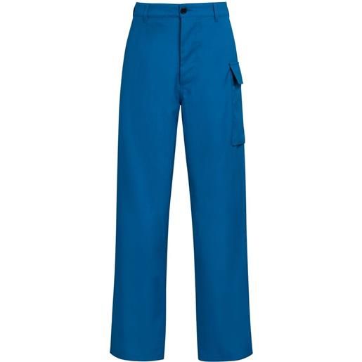 Marni pantaloni dritti con tasche cargo - blu
