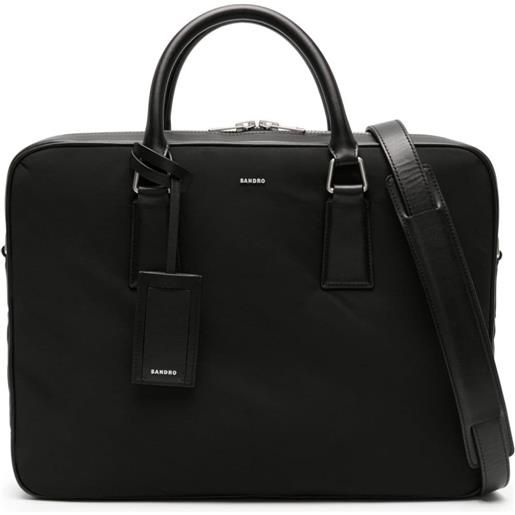 SANDRO borsa porta pc con logo - nero