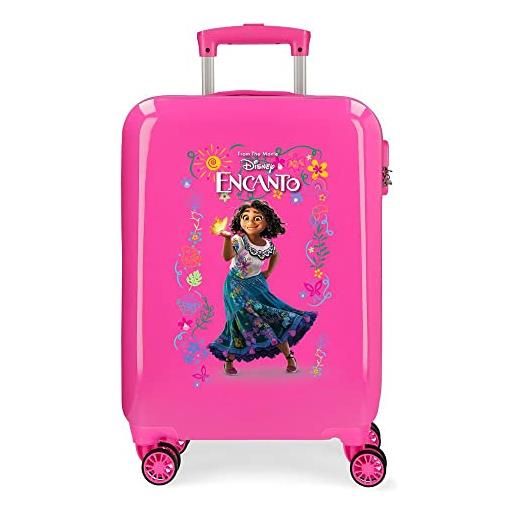 Disney valigia da cabina rosa 38 x 55 x 20 cm rigida abs chiusura a combinazione laterale 34 l 2 kg 4 ruote doppie