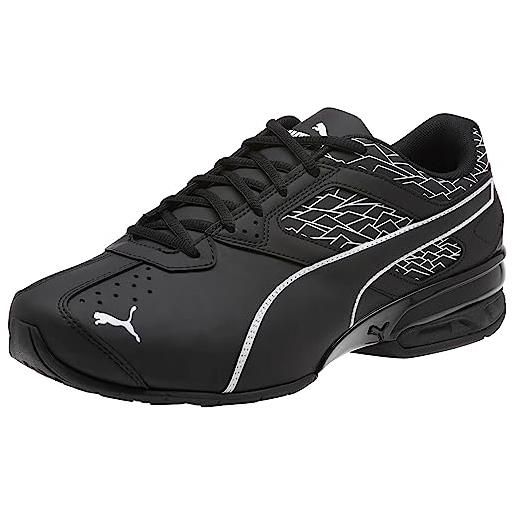 Puma tazon 6 fm, scarpe da running uomo, white/black silver, 44 eu