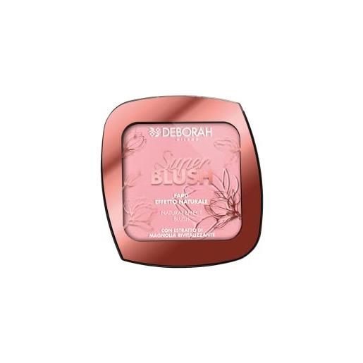 Deborah milano - super blush fard effetto naturale, n. 04 peach, ravviva il colorito spento, effetto naturale che dura tutto il giorno, 10gr