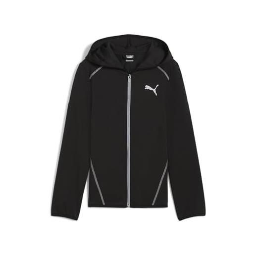 PUMA active sports hoodie full-zip tr b - sudore ragazzi, dark olive, 681808
