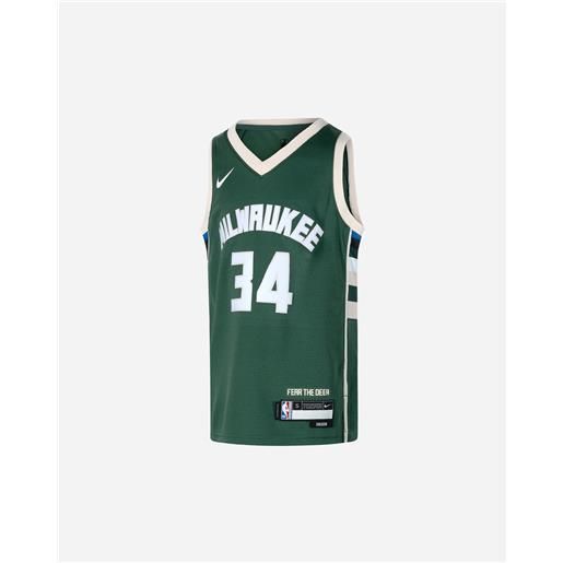 Nike icon swingman milwaukee bucks giannis antetokounmpo jr - canotta basket