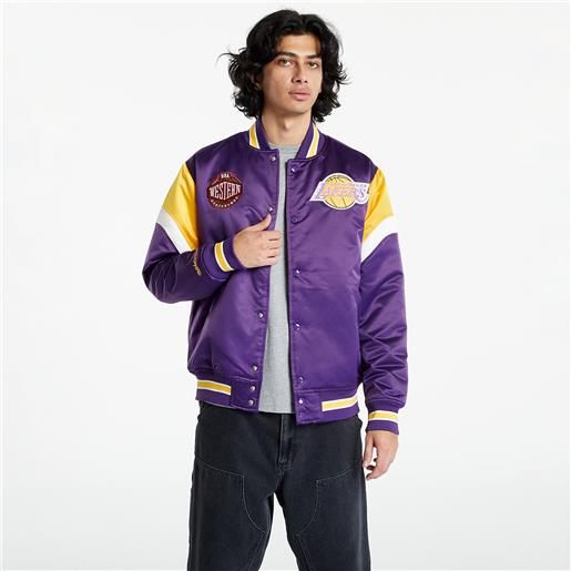 Mitchell & Ness nba heavyweight satin jacket los angeles lakers purple