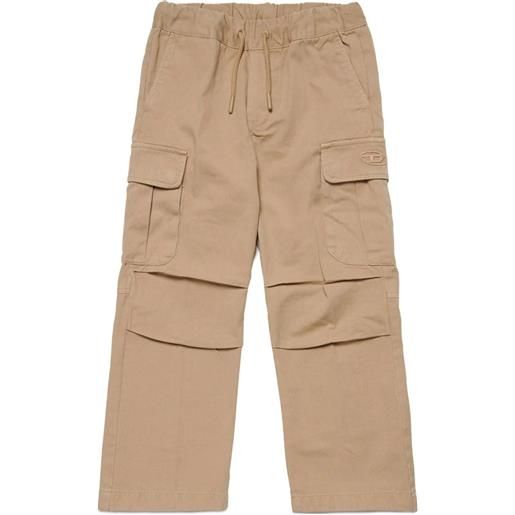 Diesel kids pantalone in cotone beige