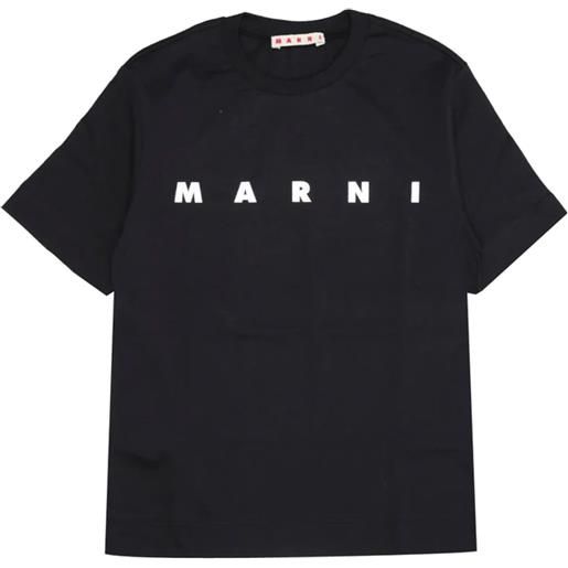 Marni kids t-shirt in cotone nero