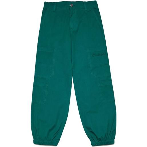 Marni kids pantalone in cotone verde