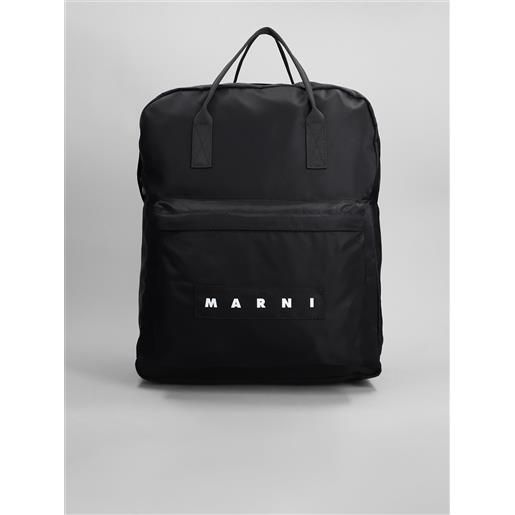 Marni kids zaino in poliamide nera