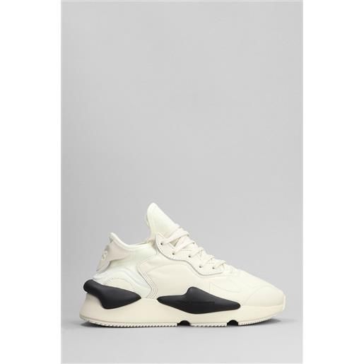 Y-3 sneakers kaiwa in pelle beige