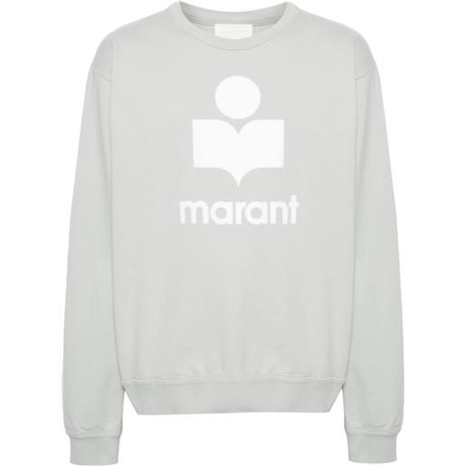 MARANT felpa mike con logo floccato - blu