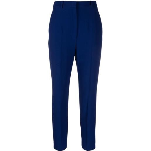 Alexander McQueen pantaloni crop sartoriali - blu