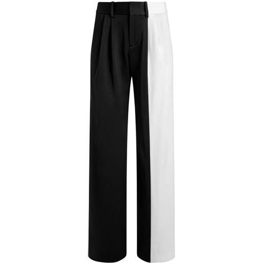 alice + olivia pantaloni pompey con design color-block - nero