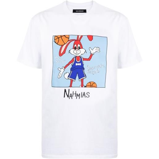 Nahmias t-shirt shoot hoops - bianco