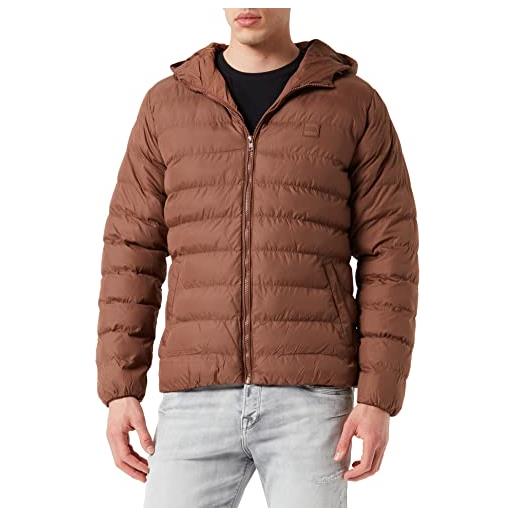 Urban Classics giacca invernale da uomo con cappuccio, calda e trapuntata, piumino adatto anche alle mezze stagioni colore: bark, taglia: 5xl