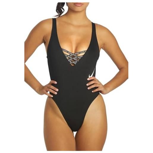 Nike swim - costume da bagno intero da donna, colore: nero, nero