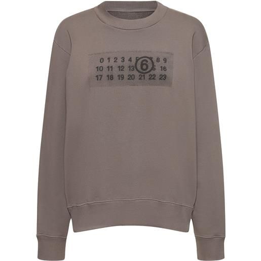 MM6 MAISON MARGIELA felpa in cotone con logo