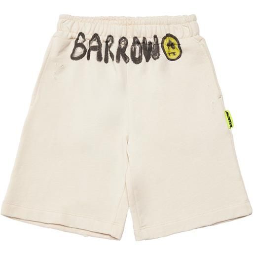 BARROW shorts in felpa di cotone con stampa