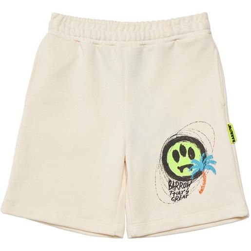 BARROW shorts in felpa di cotone con stampa