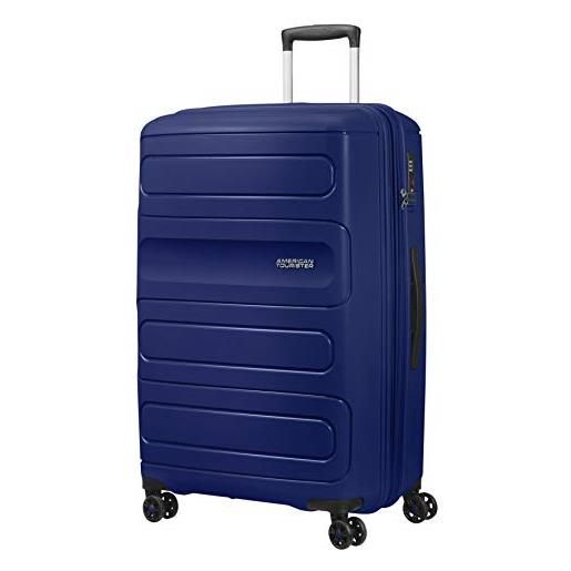 American Tourister sunside - spinner m espandibile, valigia bagaglio adulti, blu (dark navy), m 67.5 cm 83.5 l