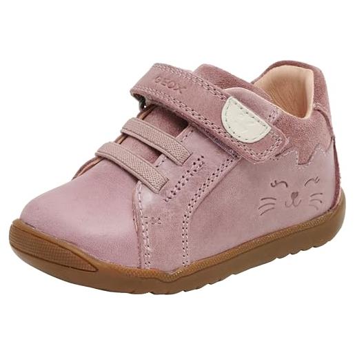 Geox b macchia girl c, scarpe da ginnastica bambina, rosa (dk rose), 25 eu