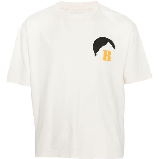 RHUDE t-shirt con stampa moonlight - bianco