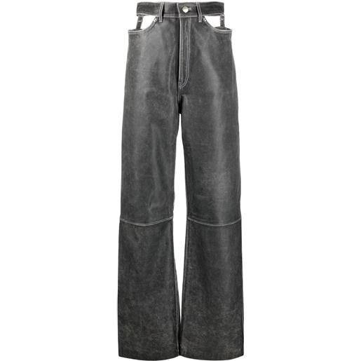 Manokhi pantaloni con cut-out - grigio