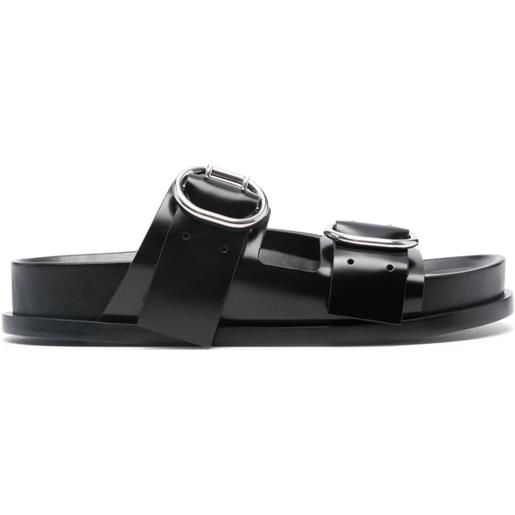 Jil Sander sandali con fibbia - nero