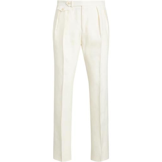 Polo Ralph Lauren pantaloni con pieghe - bianco
