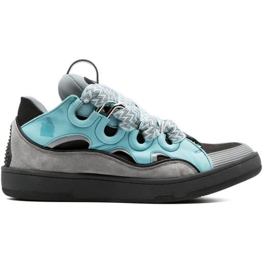 Lanvin sneakers curb in pelle - blu