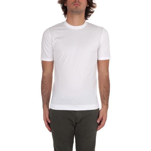 Fedeli Cashmere t-shirt manica corta uomo bianco